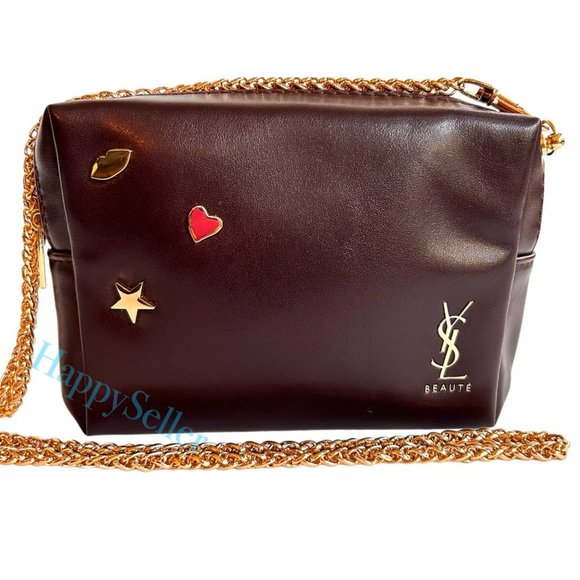 Yves Saint Laurent Dark Brown Crossbody Bag with Gold Chain - Picture 2 of 12